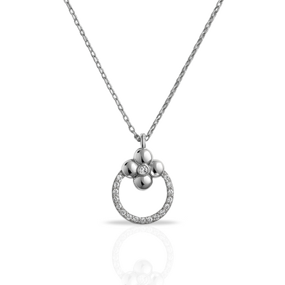 Colier cu floare si cerc