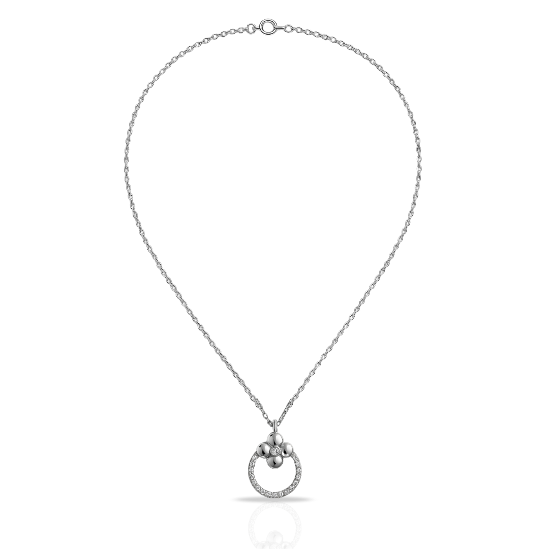 Colier cu floare si cerc