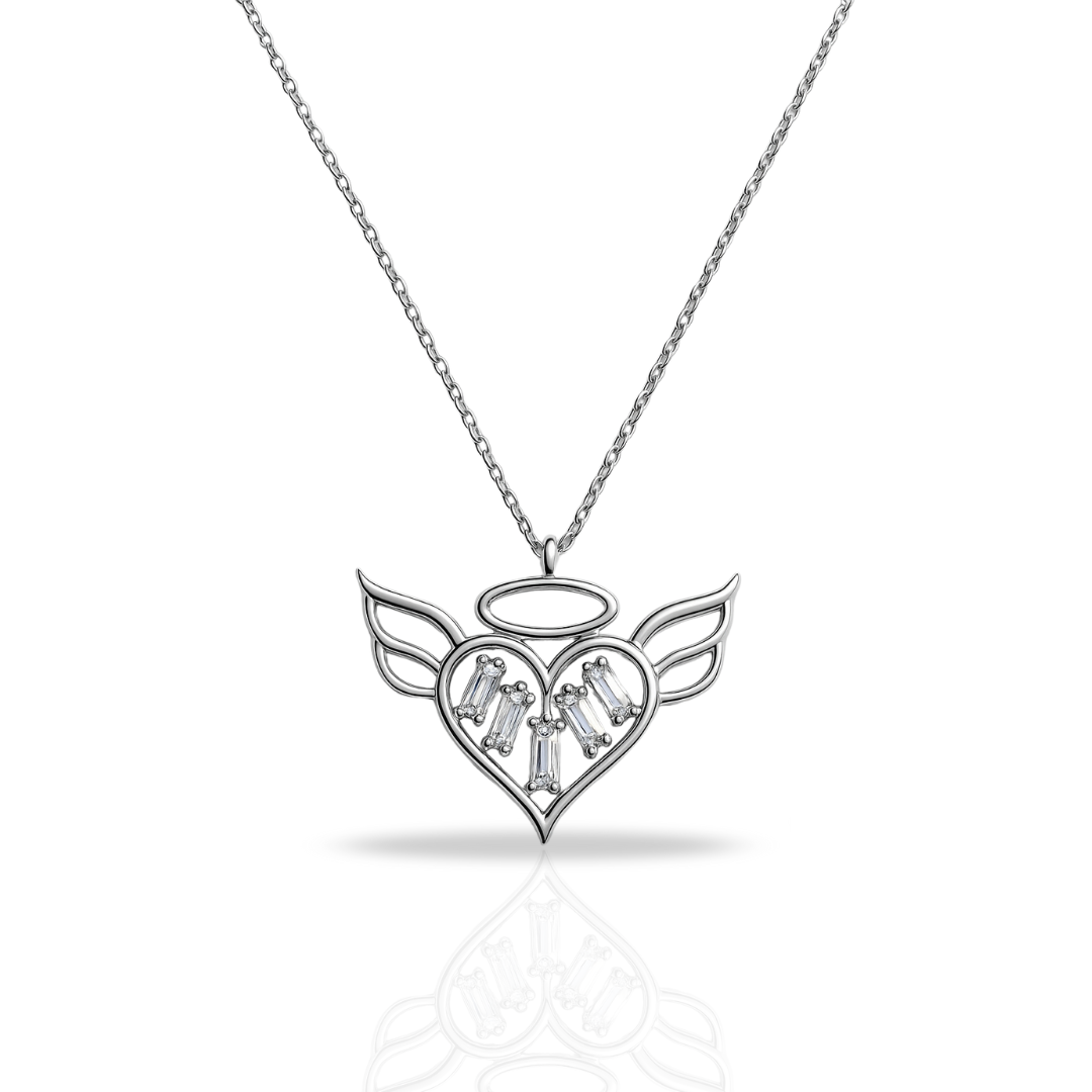 Colier cu inima si aripi