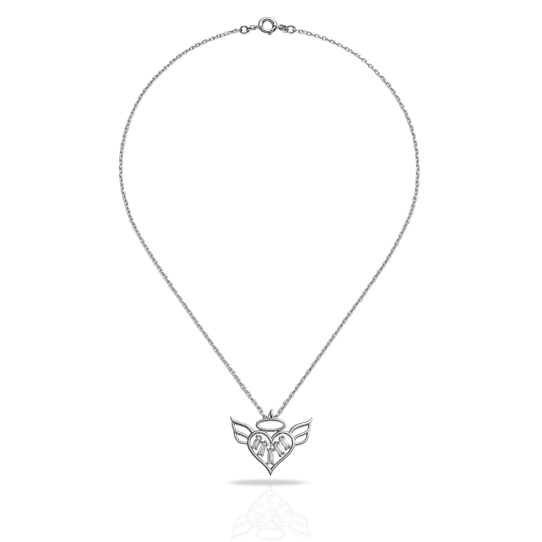 Colier cu inima si aripi