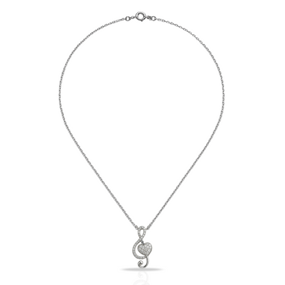 Colier cu cheia sol si inima