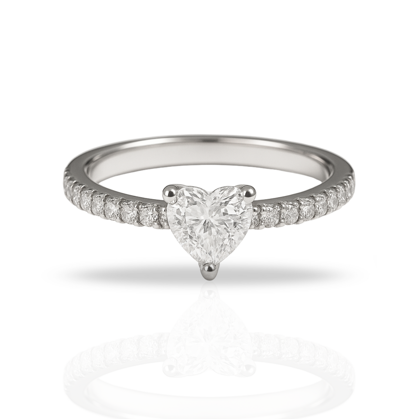 Inel inima princess incolor