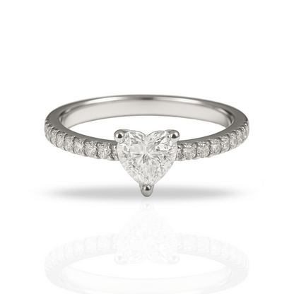 Inel inima princess incolor