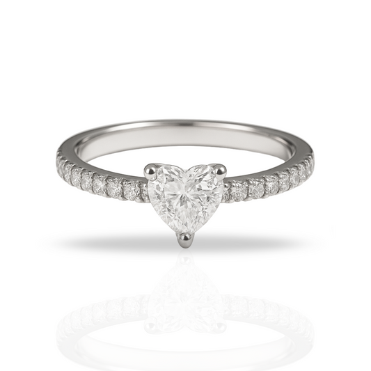 Inel inima princess incolor