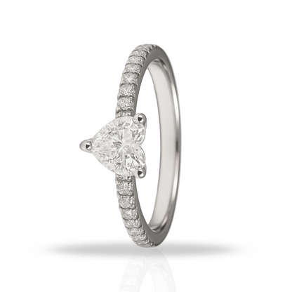 Inel inima princess incolor