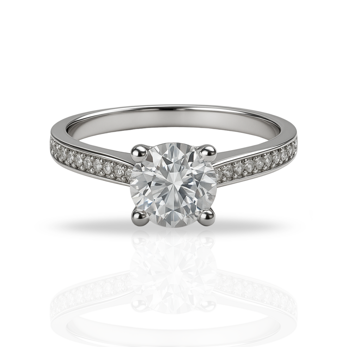 Inel cu rotund si zirconii