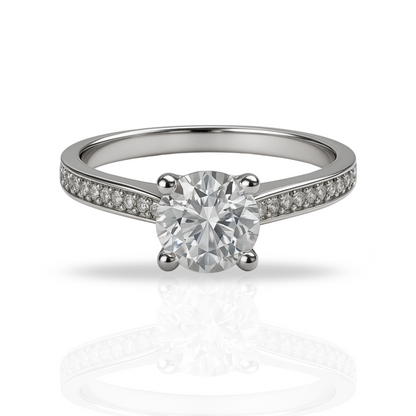 Inel cu rotund si zirconii