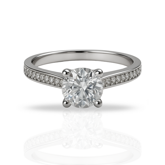 Inel cu rotund si zirconii