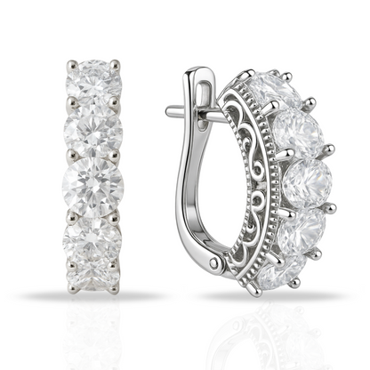 Cercei tennis cu zirconii