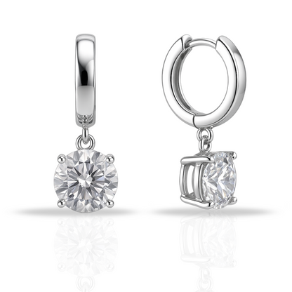 Cercei rotunzi cu zirconia 8 mm