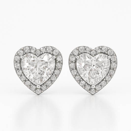 Cercei inima strălucitoare