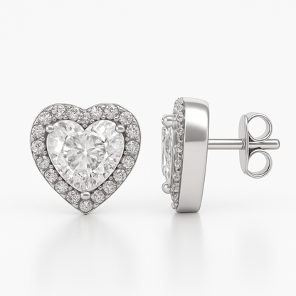 Cercei inima strălucitoare