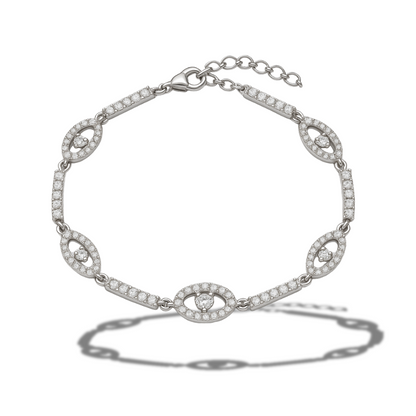 Brățară stil tennis cu ovale