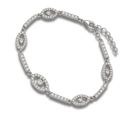 Brățară stil tennis cu ovale