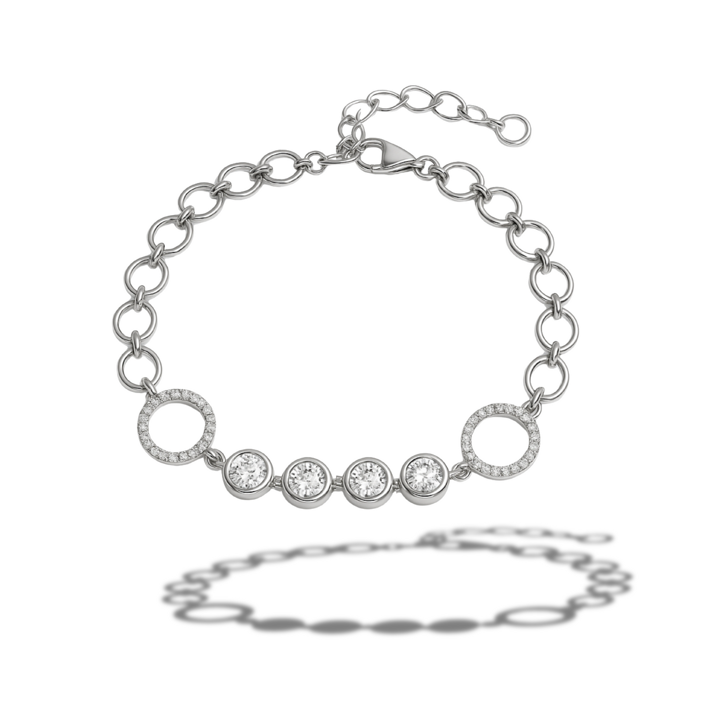 Brățară eleganta cu cercuri si zirconii