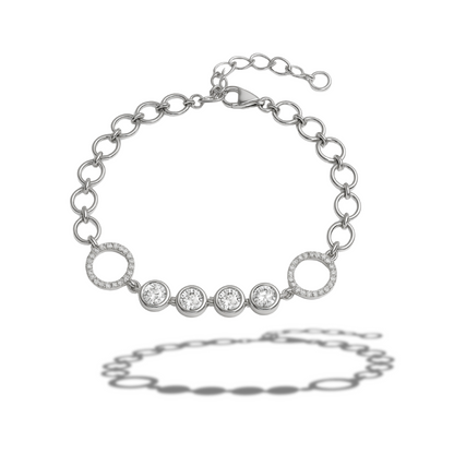 Brățară eleganta cu cercuri si zirconii
