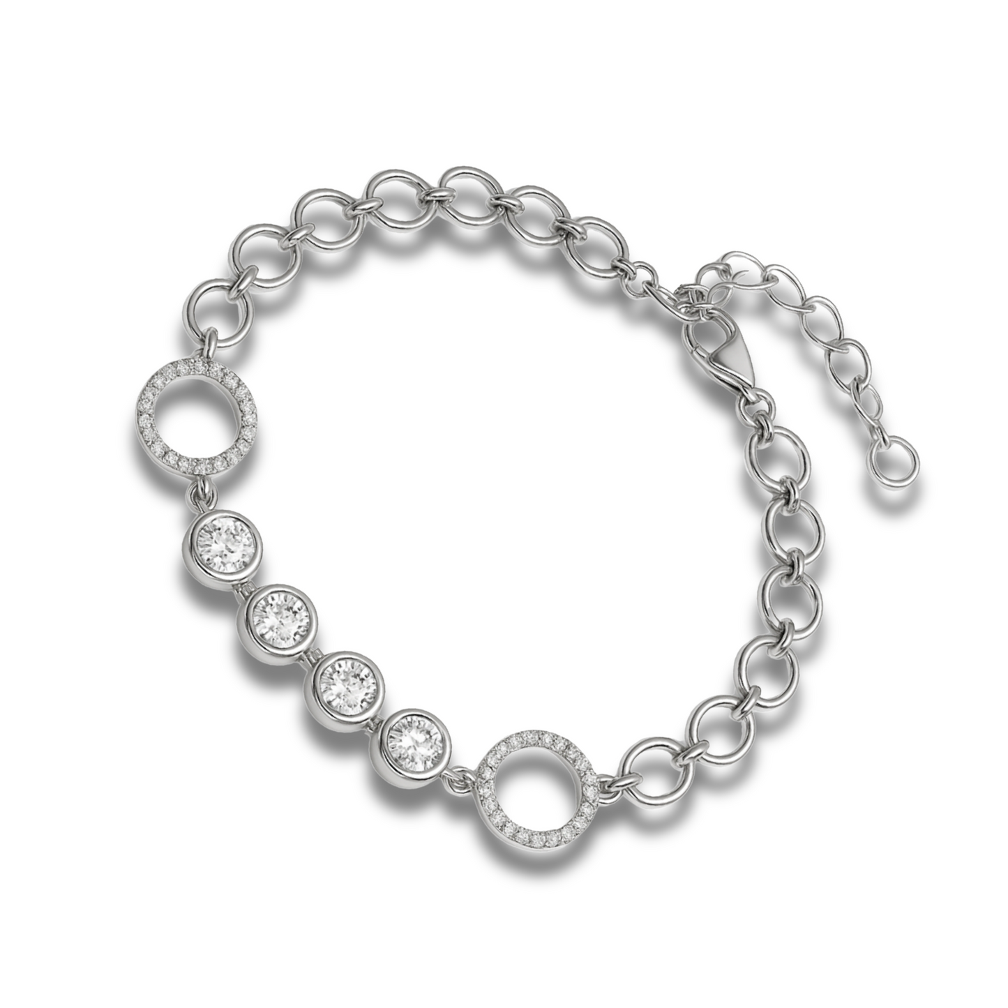 Brățară eleganta cu cercuri si zirconii