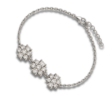 Brățară cu trei flori