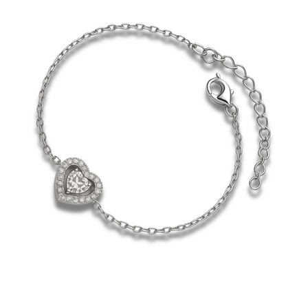 Brățară inima incoloră