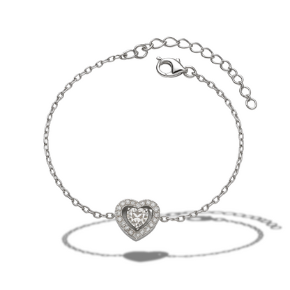 Brățară inima incoloră