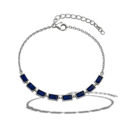 Brățară de picior cu dreptunghiuri albastre