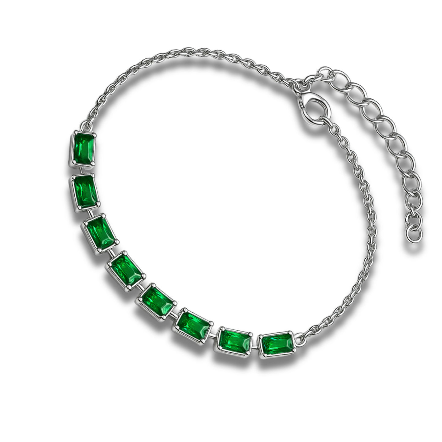 Brățară cu dreptunghiuri verzi