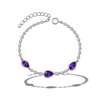 Brățară din zirconii cu lacrimi mov