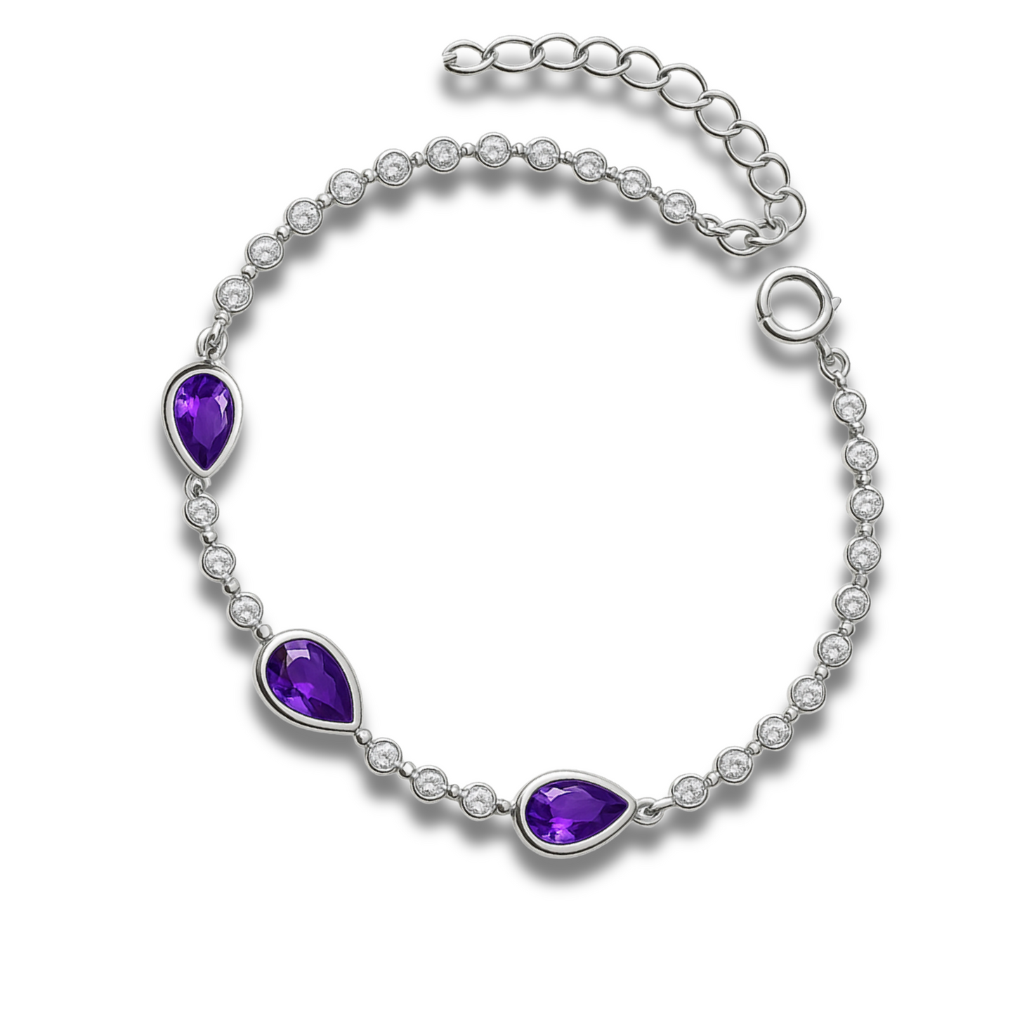Brățară din zirconii cu lacrimi mov