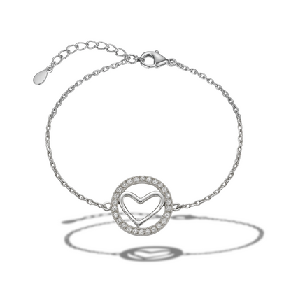 Brățară cu inima in cerc