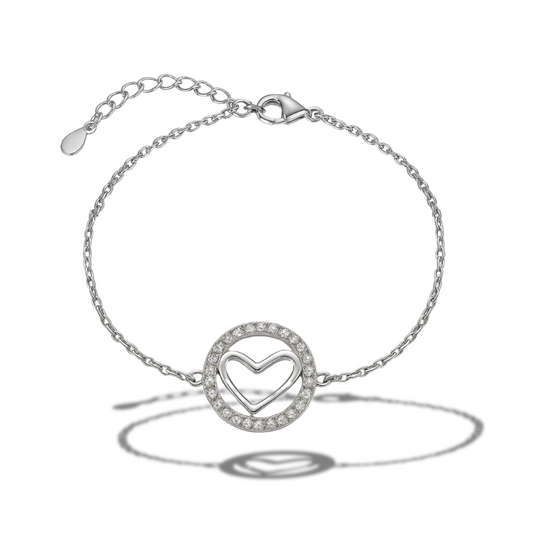Brățară cu inima in cerc