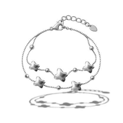 Brățară dubla cu fluturi