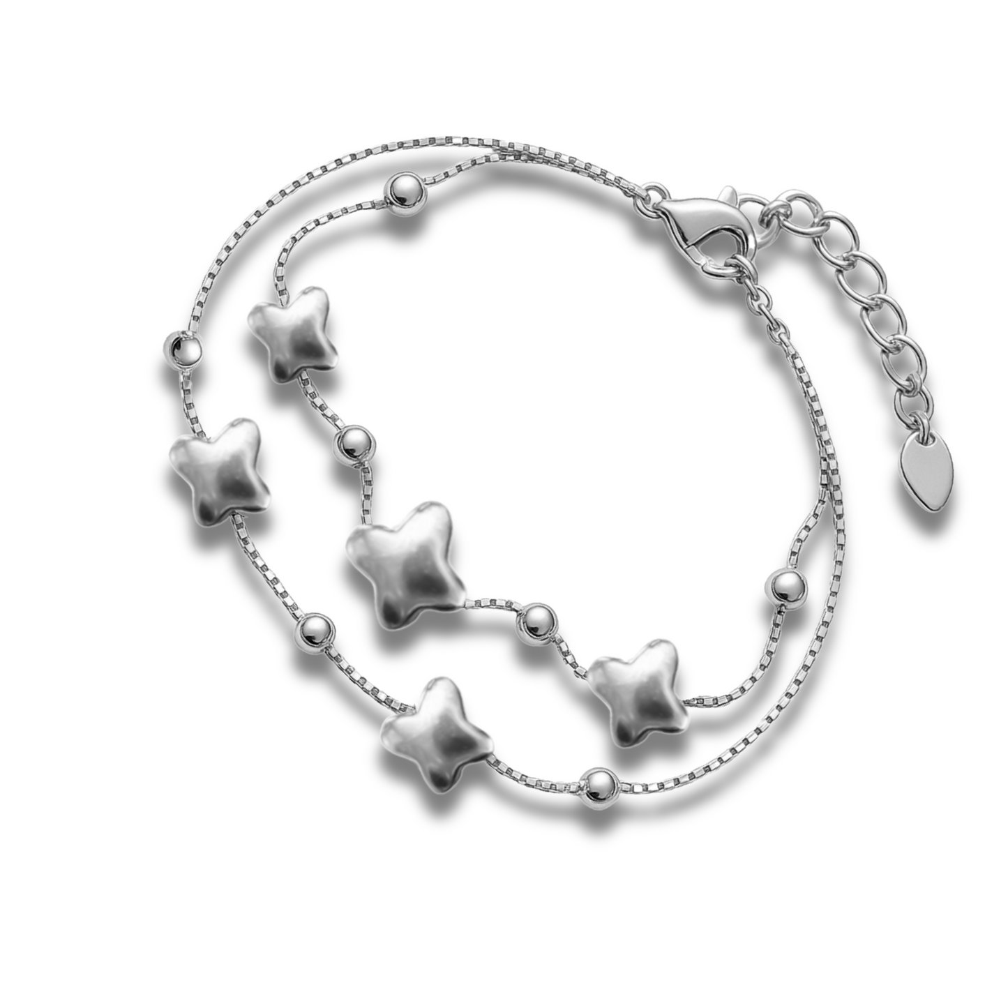 Brățară dubla cu fluturi