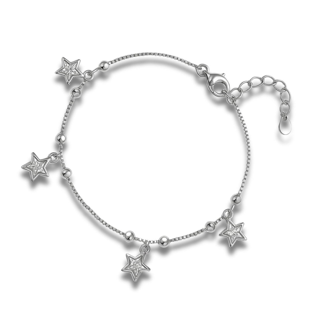 Brățară cu biluțe si steluțe