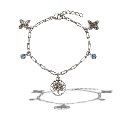 Brățară cu pomul vieții si fluturi