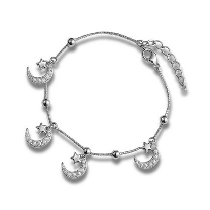 Brățară cu biluțe si luna-stea