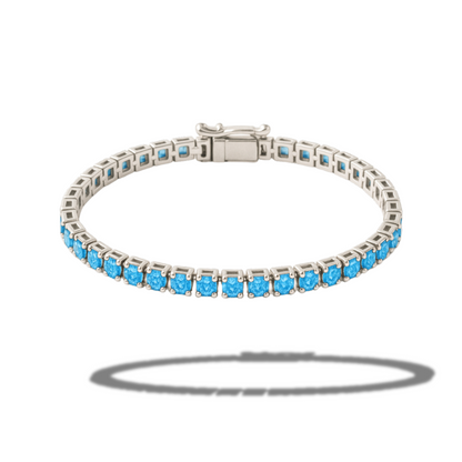 Brățară tennis round cut 2 mm bleu regal