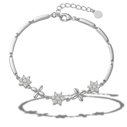 Brățară cu zale si motive florale