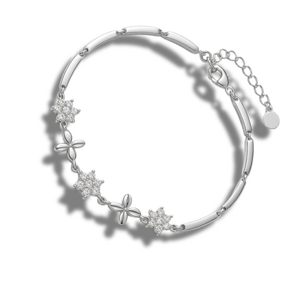 Brățară cu zale si motive florale