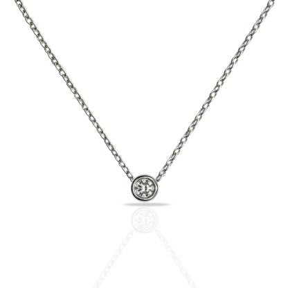 Colier cu zirconia round cut 5 mm