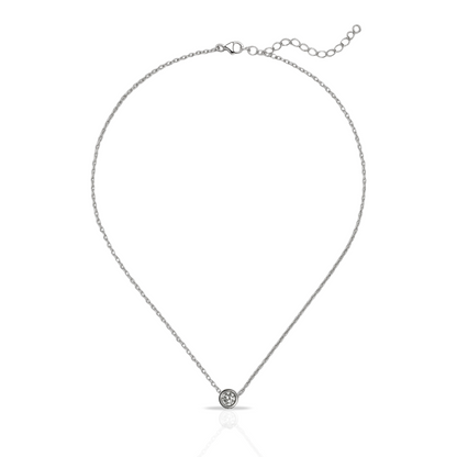 Colier cu zirconia round cut 5 mm