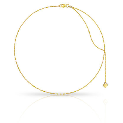 Lanț auriu cu biluțe reglabil maxim 80 cm