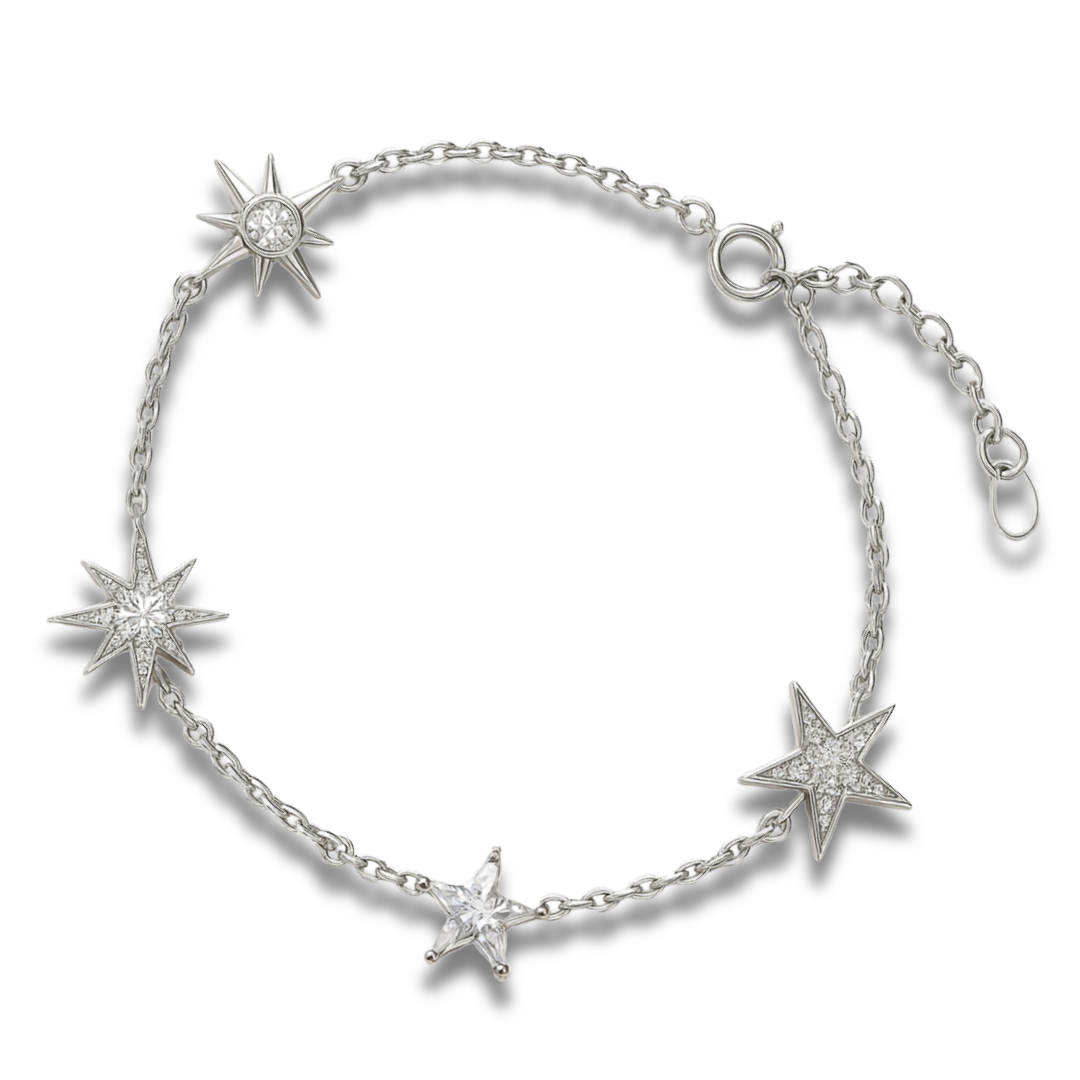 Brățară asimetrică cu stele
