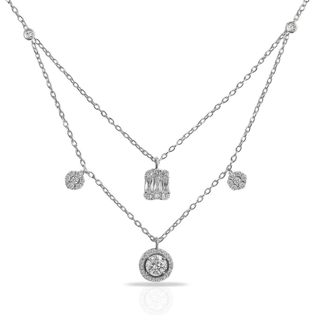 Colier reglabil dublu elegant