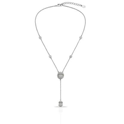 Colier in Y cu zirconii si baghete