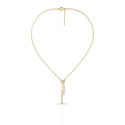 Colier auriu cu zirconii lacrima