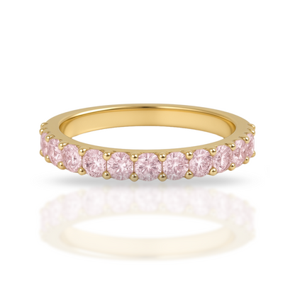 Inel auriu tennis 2 mm roz