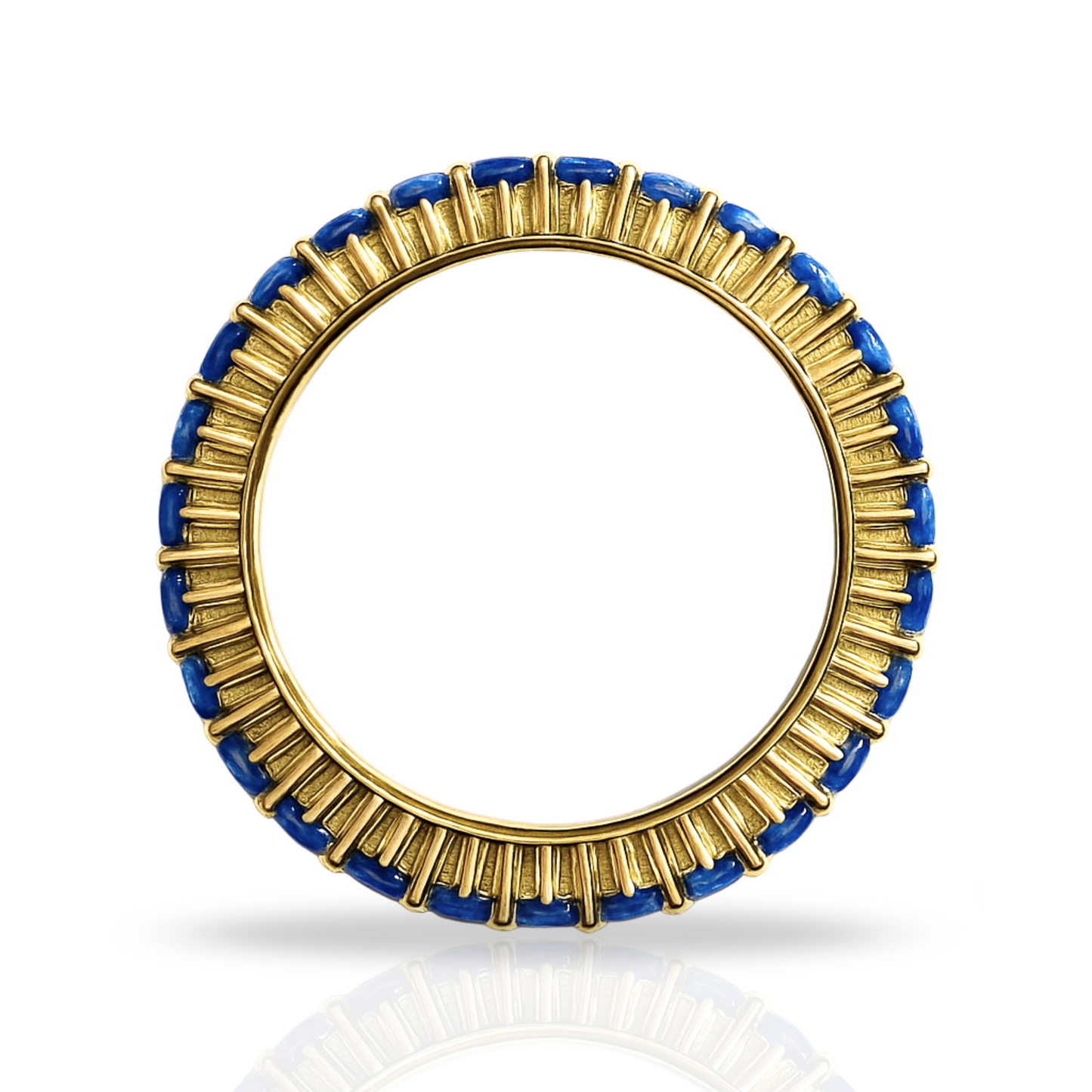 Inel auriu tennis 2 mm albastru