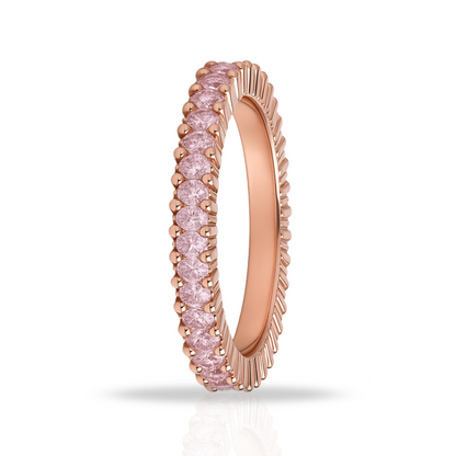 Inel rose tennis 2 mm roz