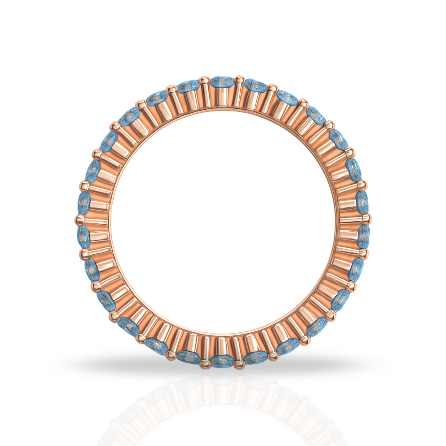 Inel rose tennis 2 mm bleu