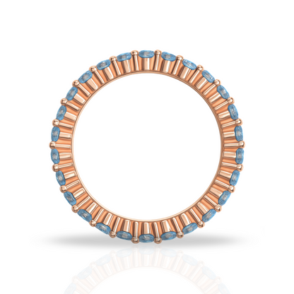 Inel rose tennis 2 mm bleu